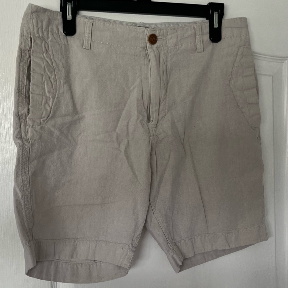 J. Crew | Men's White Linen Shorts